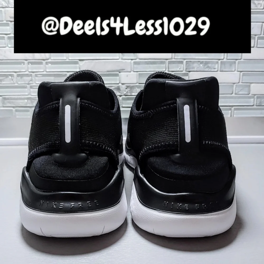Nike Free RN 2018 Running Mens Size 9.5/Womens 11 Black White